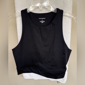 Banana Republic Black Nylon-Spandex Sports Bra Crop Top